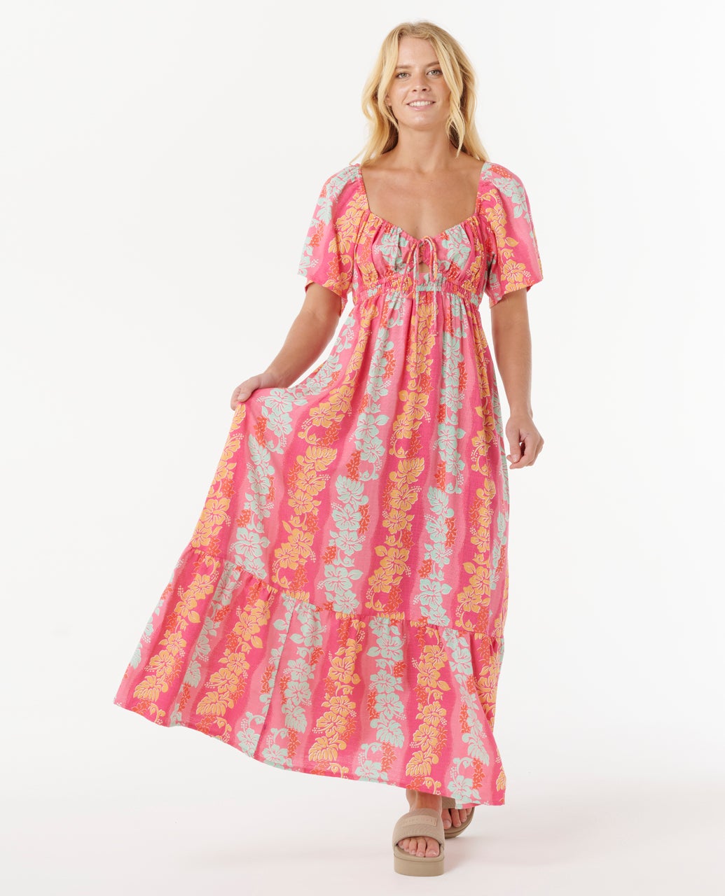 fitted lace wedding dress Keepsakes Short Sleeve Maxi Dress – Rip Curl