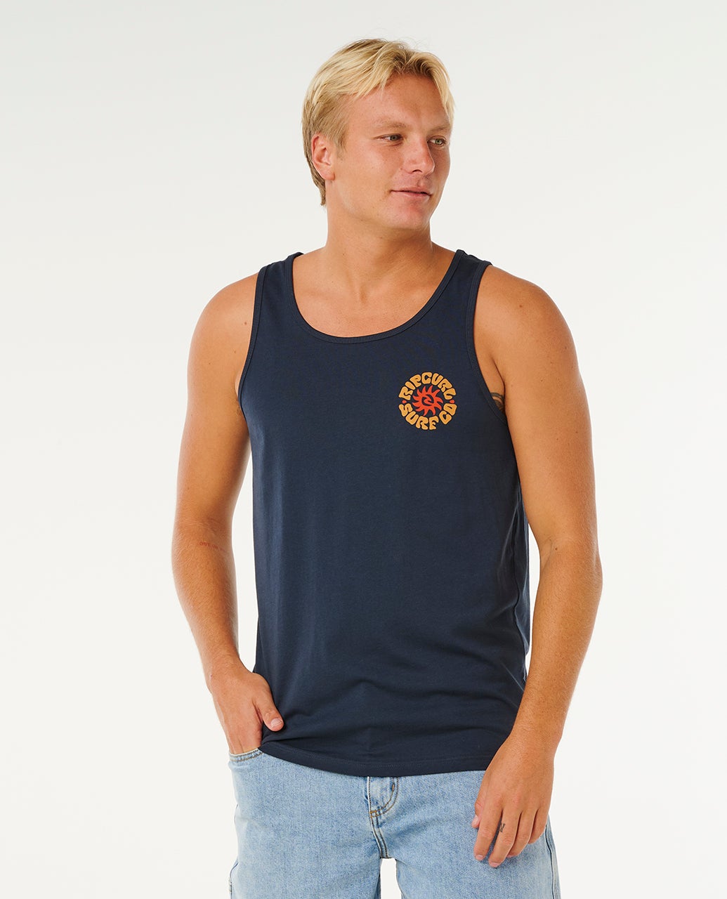 リミフゥ　20/-C Plain Stitch Chest Slit Tank Pacific Rinse Tank – Rip Curl