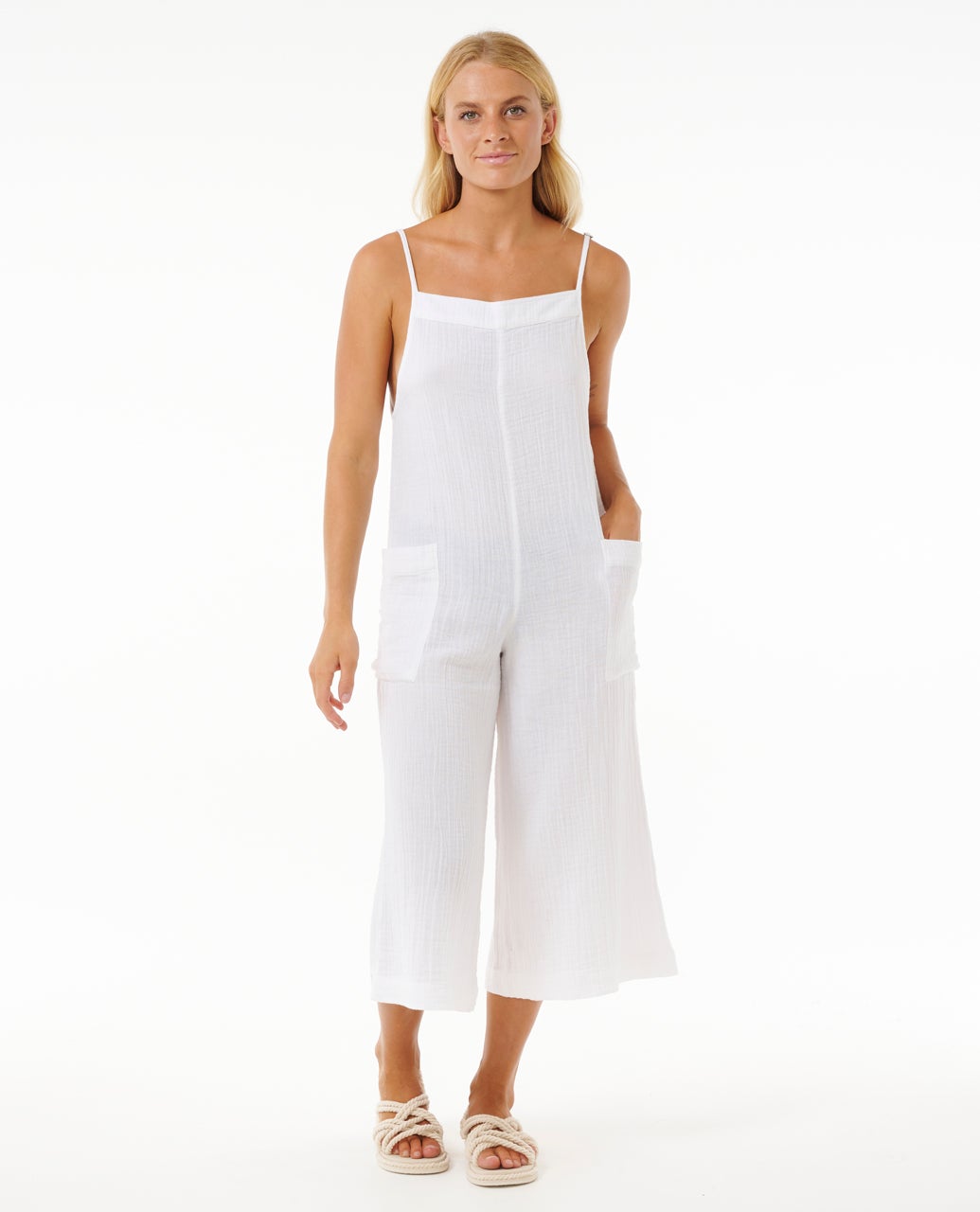 Rip Curl Damen Maxikleid / SURF Jumpsuit – 100% Baumwolle, Lässiger Overall Mit Verstellbaren Trägern