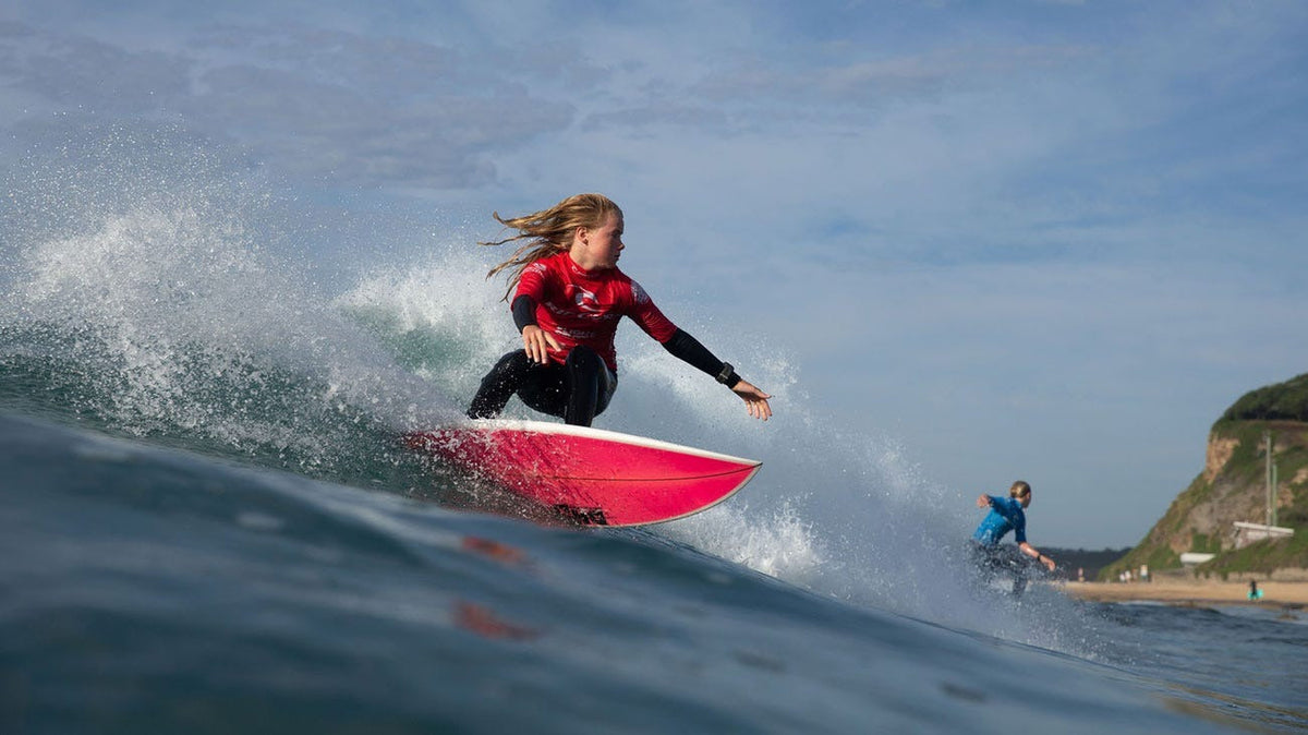 Grom surfing in the Oz Cup