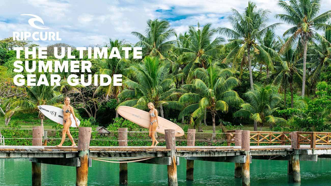 Rip Curl swimwear guide overlayed on a image