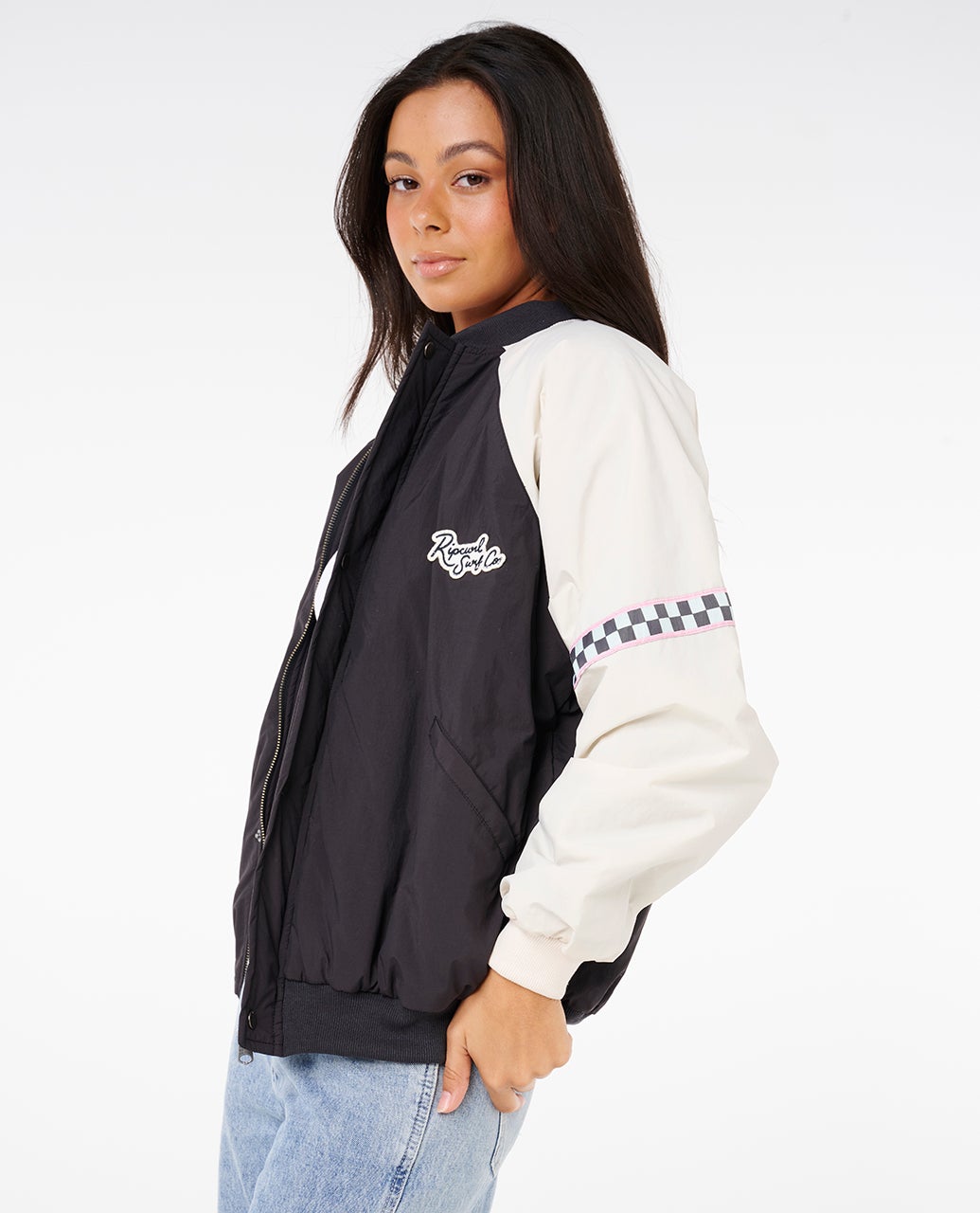 Pearl Diver Mels drive-in スタジャン　　ロカビリー Sunset Luau Bomber Jacket – Rip Curl