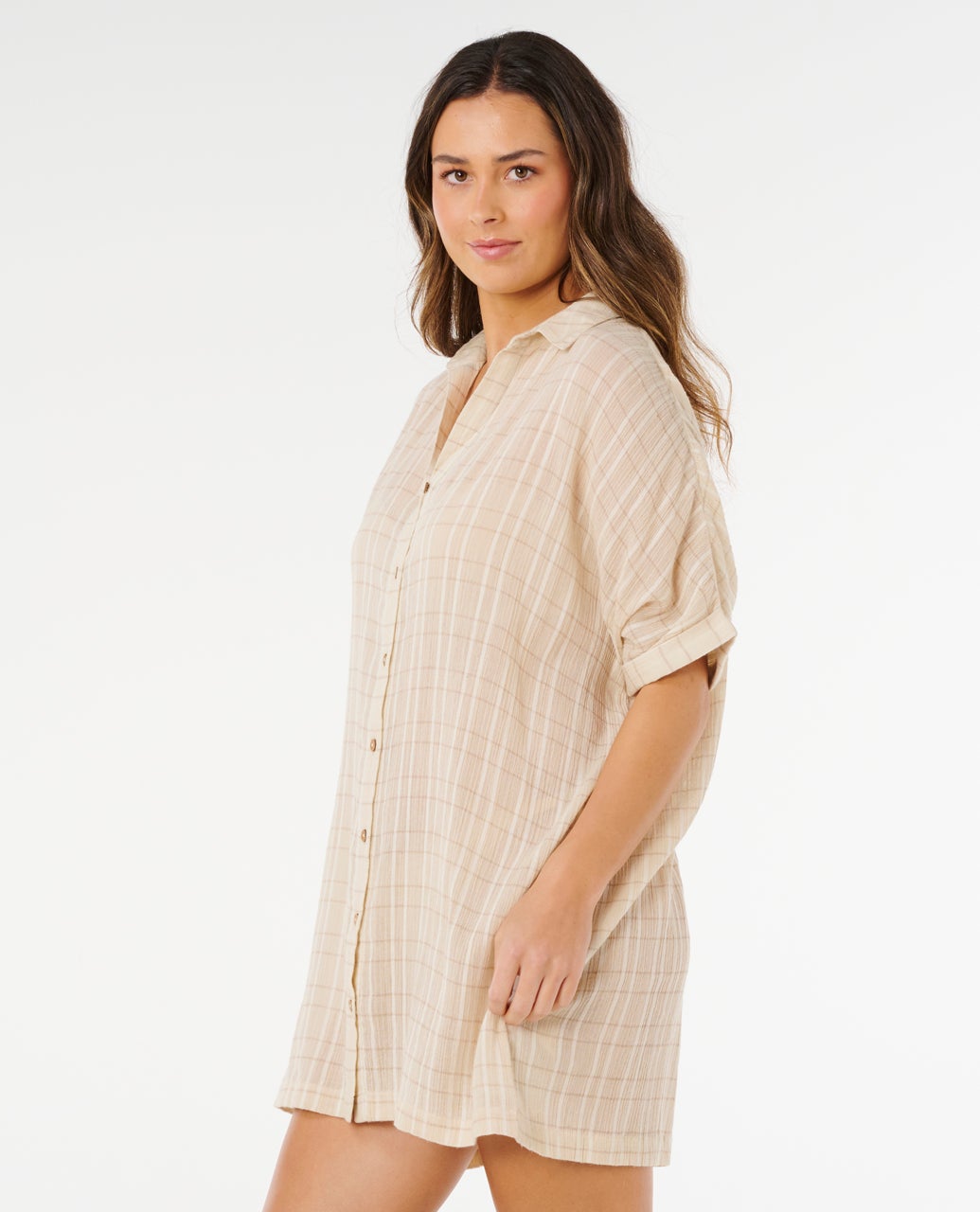 dress shirt cover up Summersalt The Silky Luxe Short Effortless Shirtdress Cover-Up