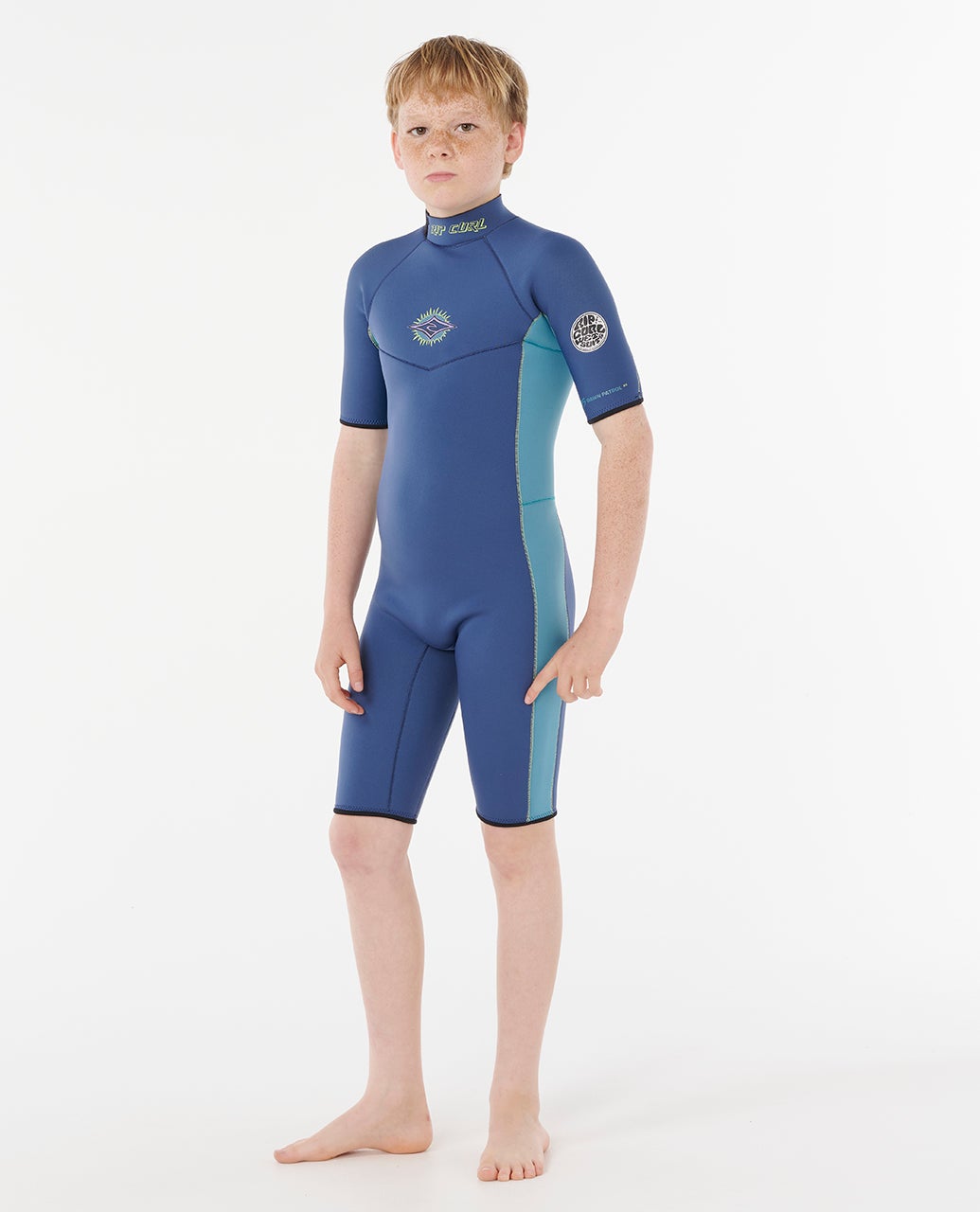 Kids Dawn Patrol Short Sleeve 2mm Back Zip Spring Suit Wetsuit