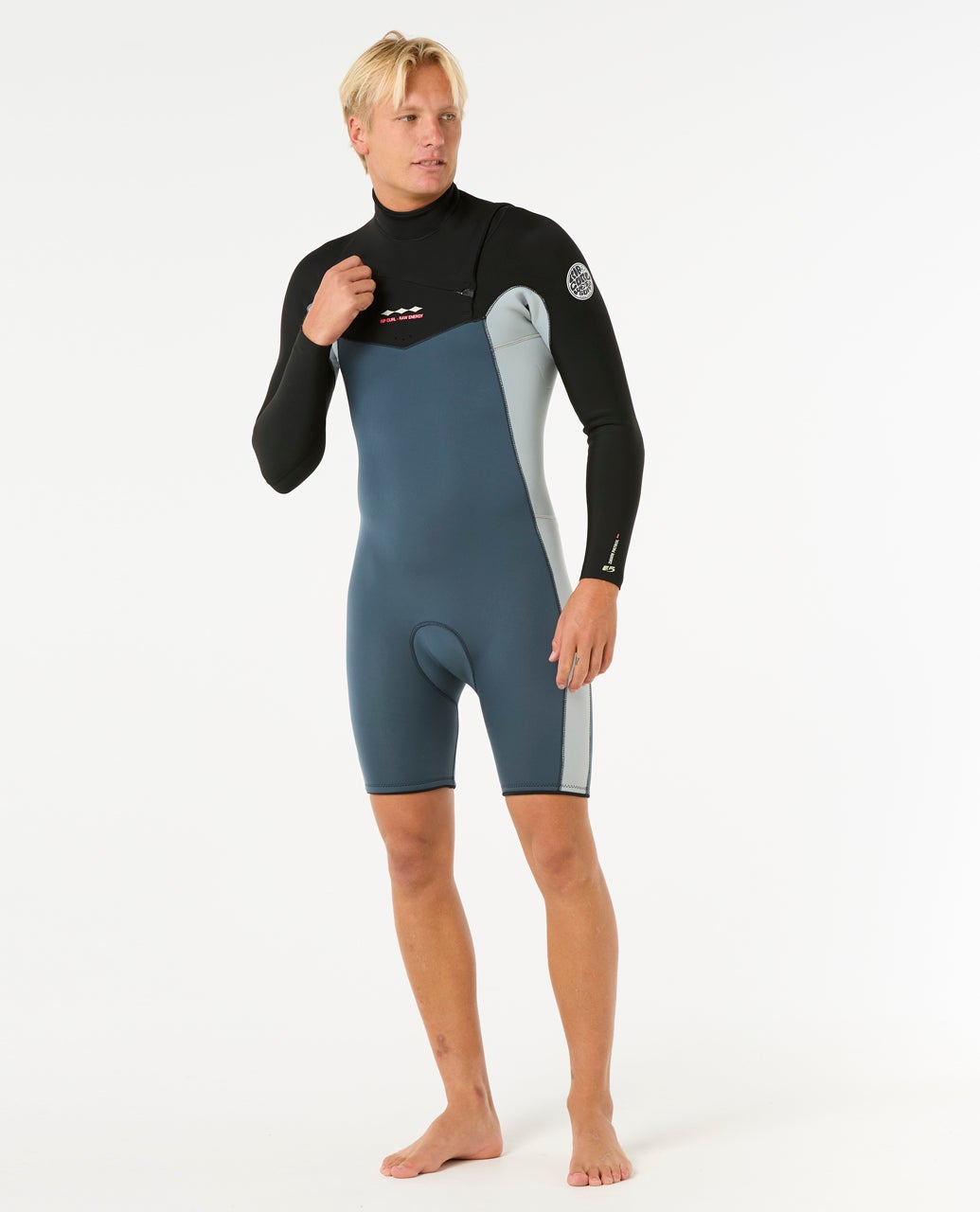 RipCurl ショートジョン！ Mens Dawn Patrol 2/2 Long Sleeve Chest Zip Springsuit – Rip Curl
