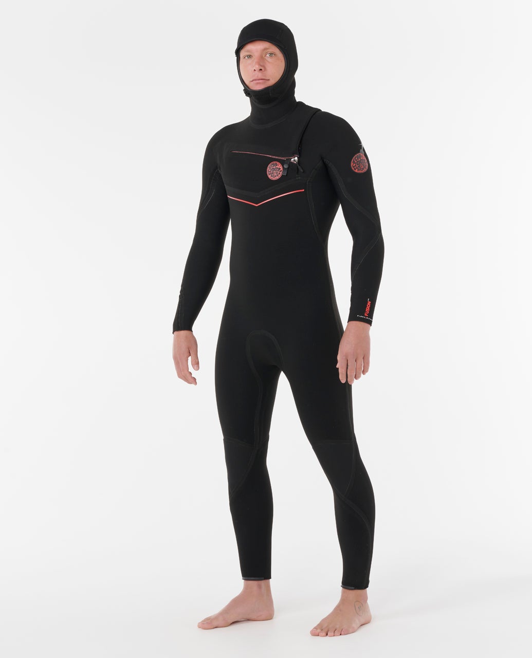 F-Bomb Fusion 4/3 Chest Zip With Hood Fullsuit Wetsuit – Rip Curl