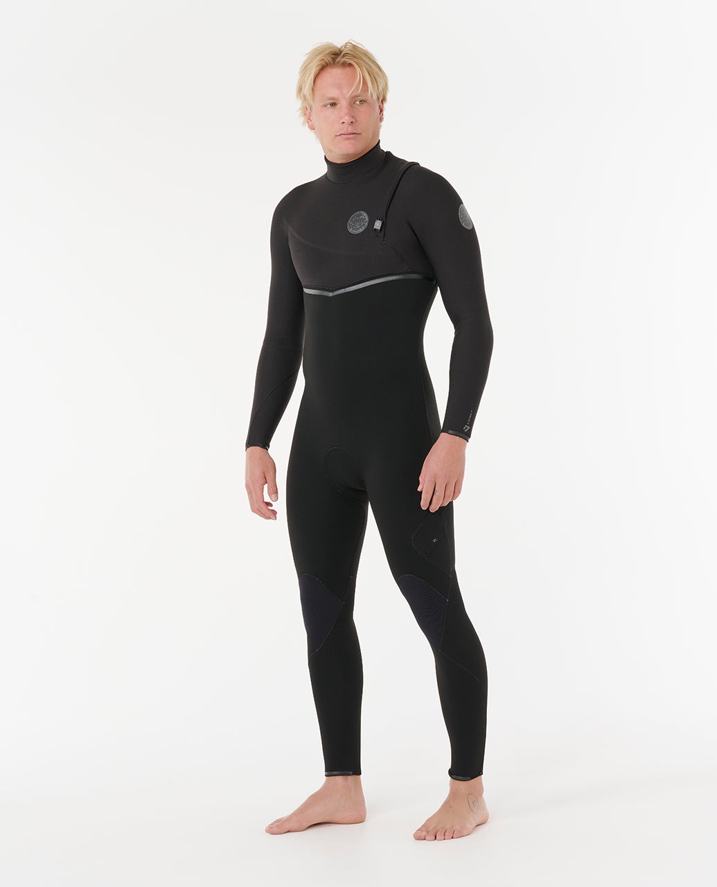 e-Bomb 3.2 フルスーツ グレーリップカール E-Bomb 3/2 Zip Free Wetsuit – Rip Curl