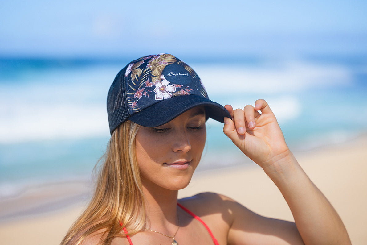 Young woman with a Rip Curl cap