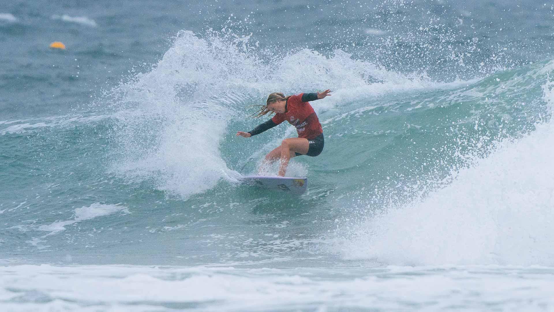 Winner Caitlin Simmers in the Gold Coast Challenger Series