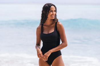 Jamaica Selby wearing Premium Surf One Piece