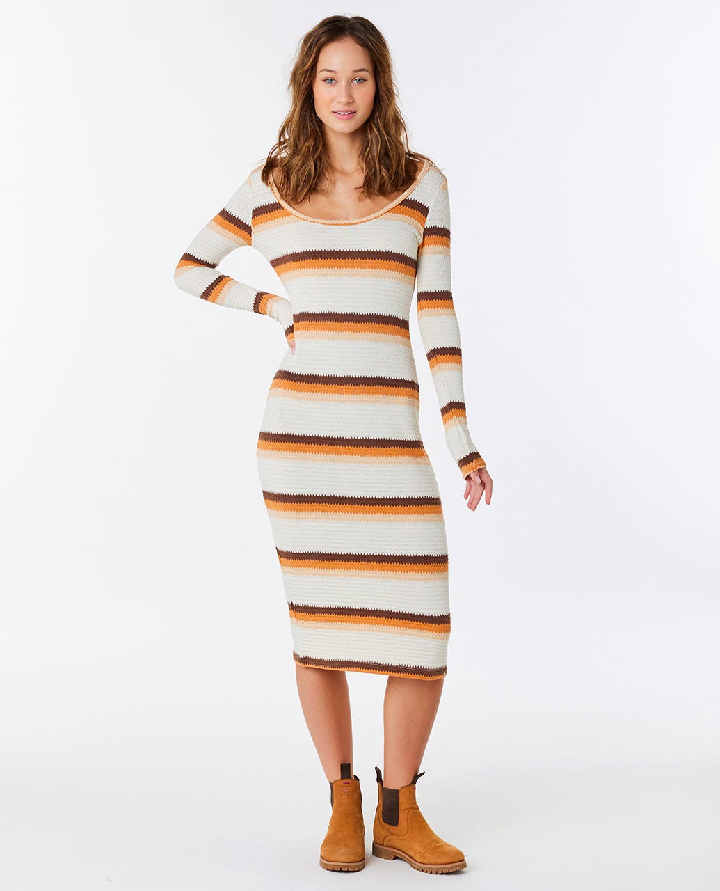 Robe mi longue Sun Club Stripe - Rip Curl - Modalova