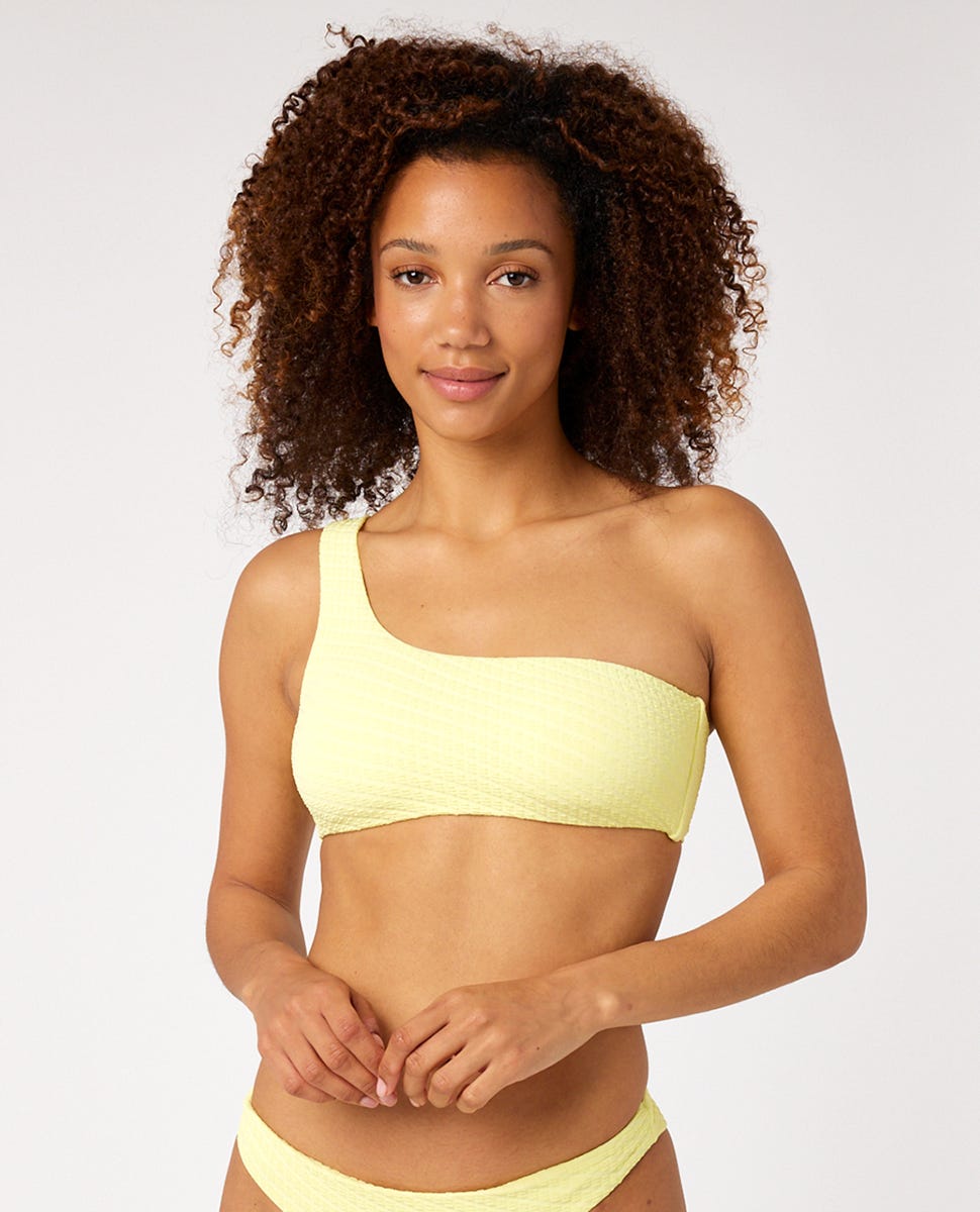 Haut de Maillot de bain Bandeau à une bretelle Custom Rib - Rip Curl - Modalova