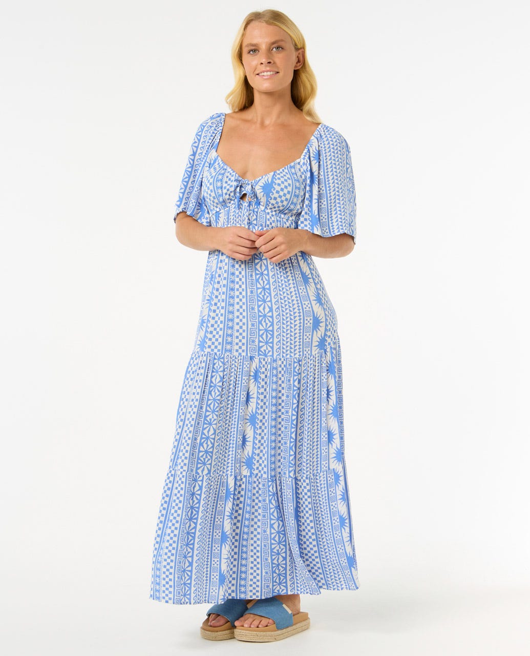 Robe longue San Carlos manches courtes - Rip Curl - Modalova