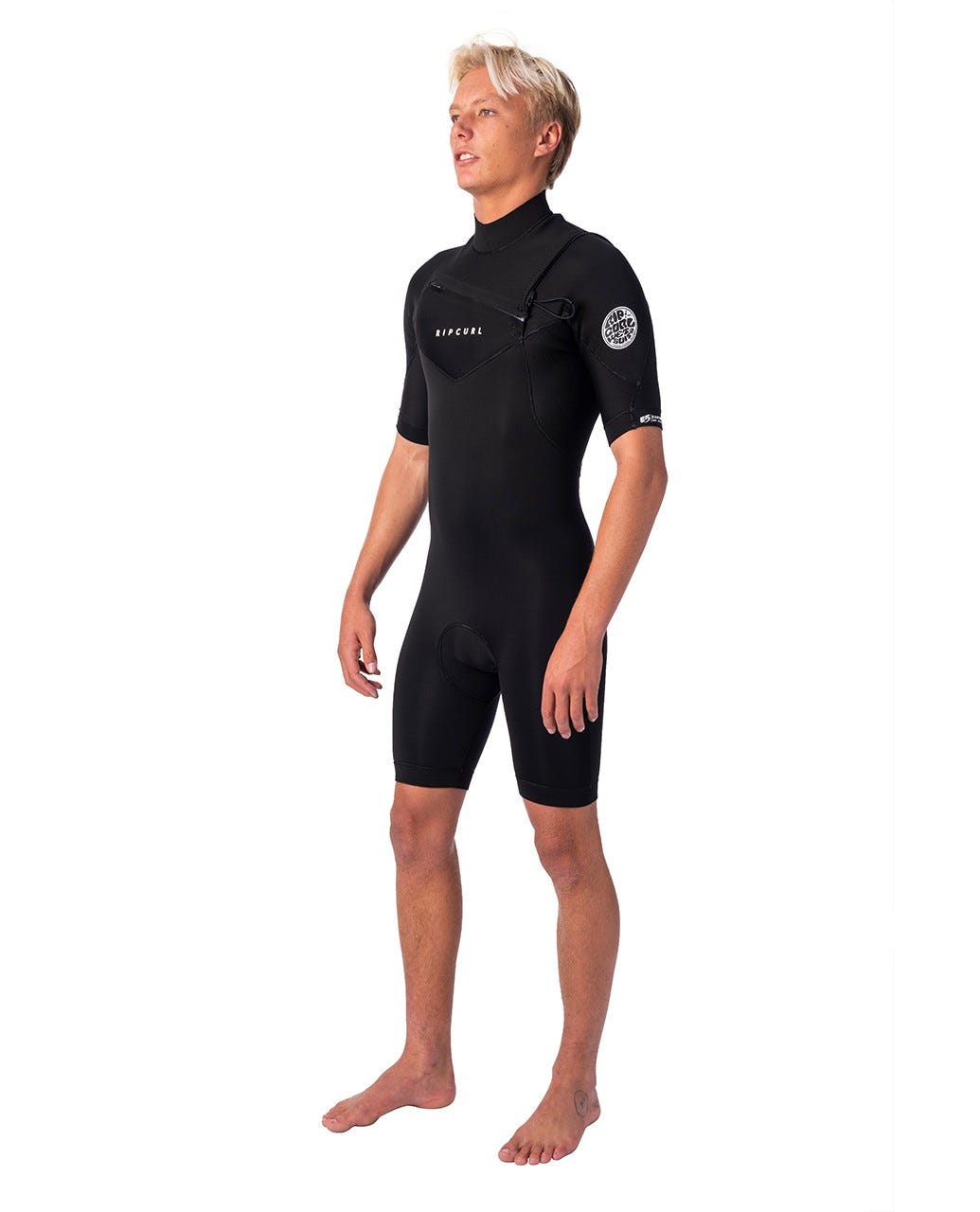 Rip Curl Dawn Patrol 2 2 GB Chest Zip Spring Wetsuit Men s Black S