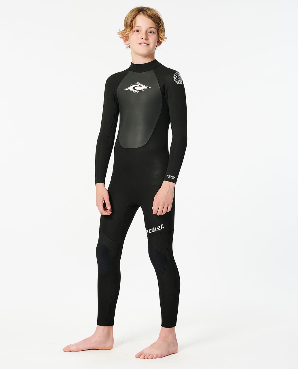 Kids Omega 3/2 Back Zip Fullsuit Wetsuit - Rip Curl