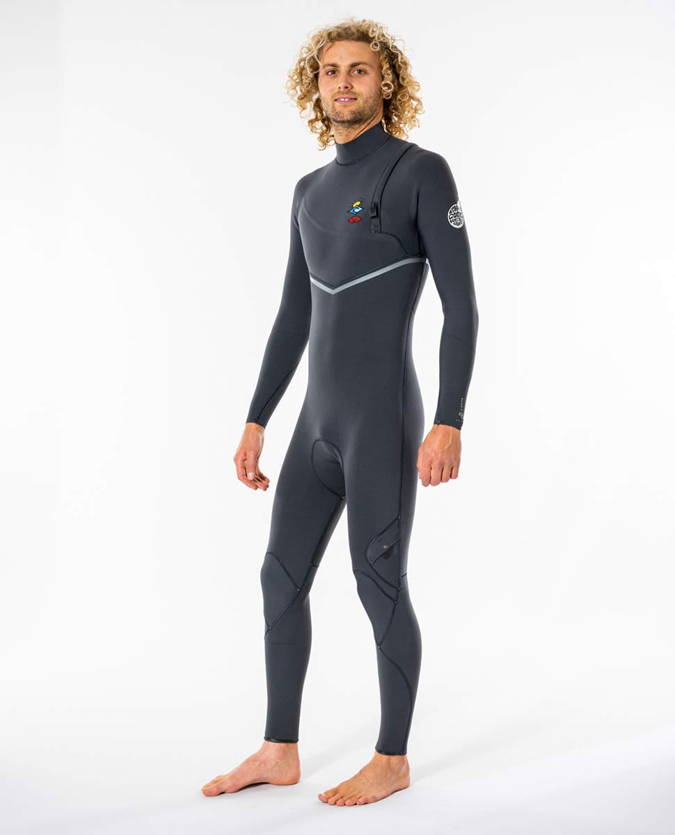 Combinaison Rip Curl E Bomb 3/2mm Zip Free Wetsuit Men's Surf Fullsuit E6 Neopre 