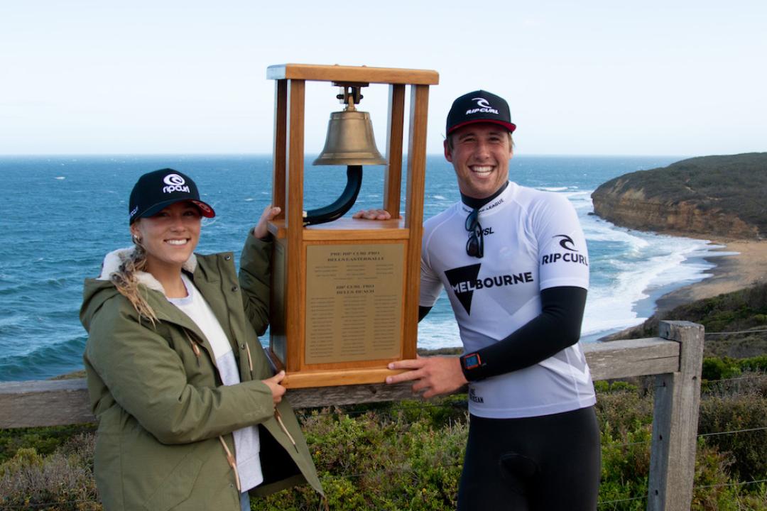 Rip Curl Team Riders Tully Wylie & Alyssa Spencer Claim Final Wildcards Into The 2022 Rip Curl Pro Bells Beach. 