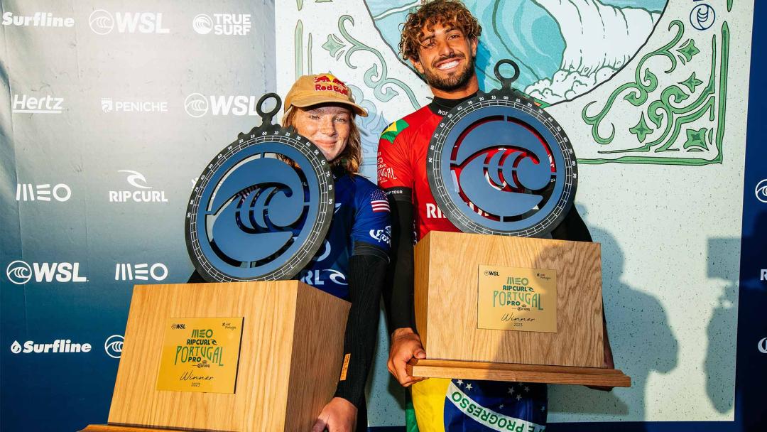 Caitlin Simmers & Joa Chianca Win First-Ever CT Event at the MEO Rip Curl Pro Portugal.