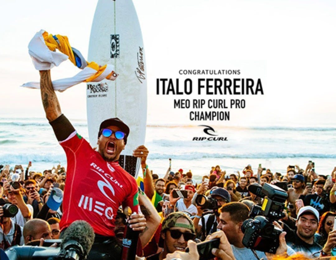 Italo Ferreira Wins The 2018 MEO Rip Curl Pro Portugal, World Title Race Heads To Hawaii