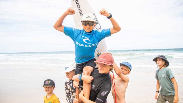 Champions Crowned At The Rip Curl GromSearch in Queensland, Australia.