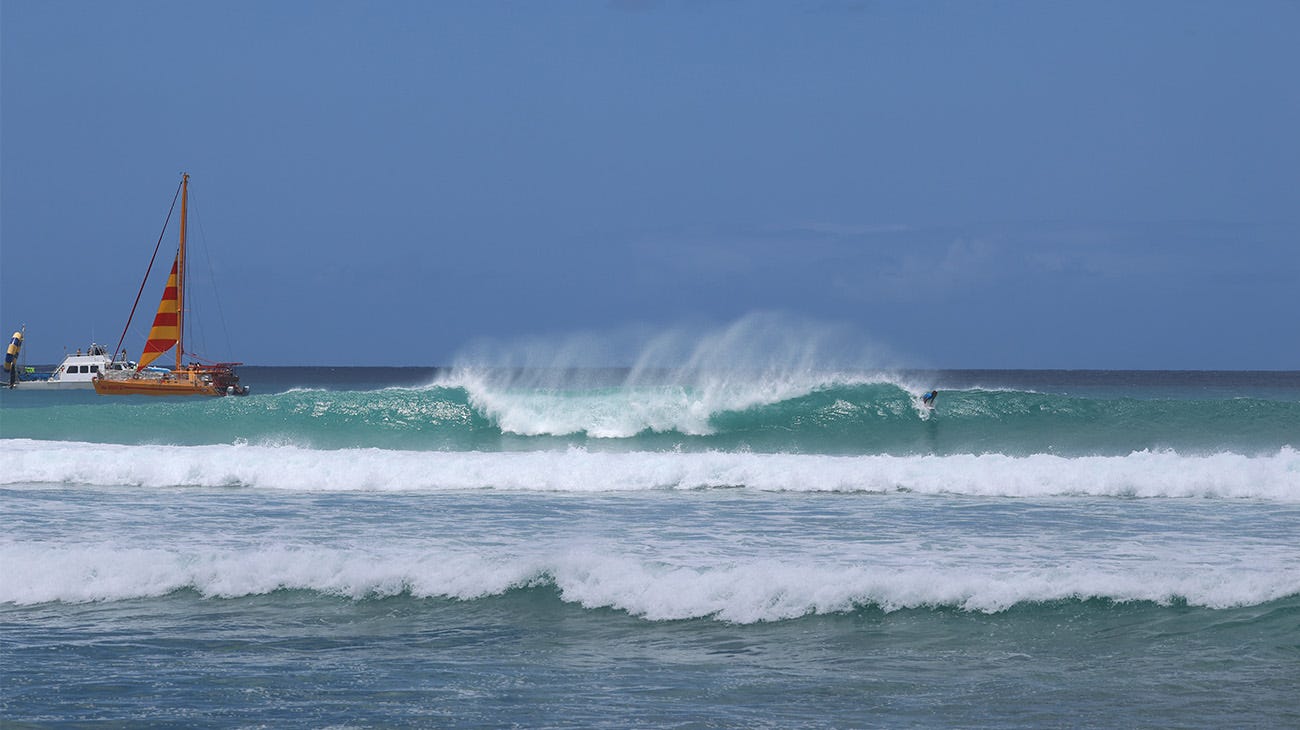Line up shot of the GromSearch Hawaii