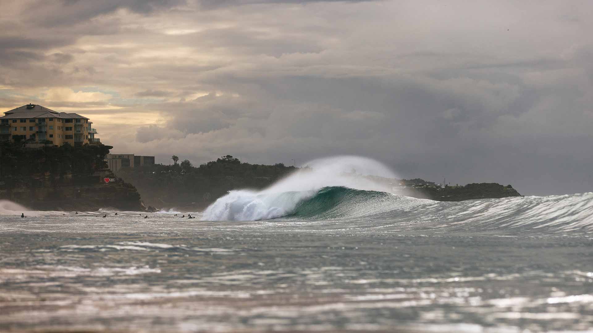 Image of a wave at Manly Beach