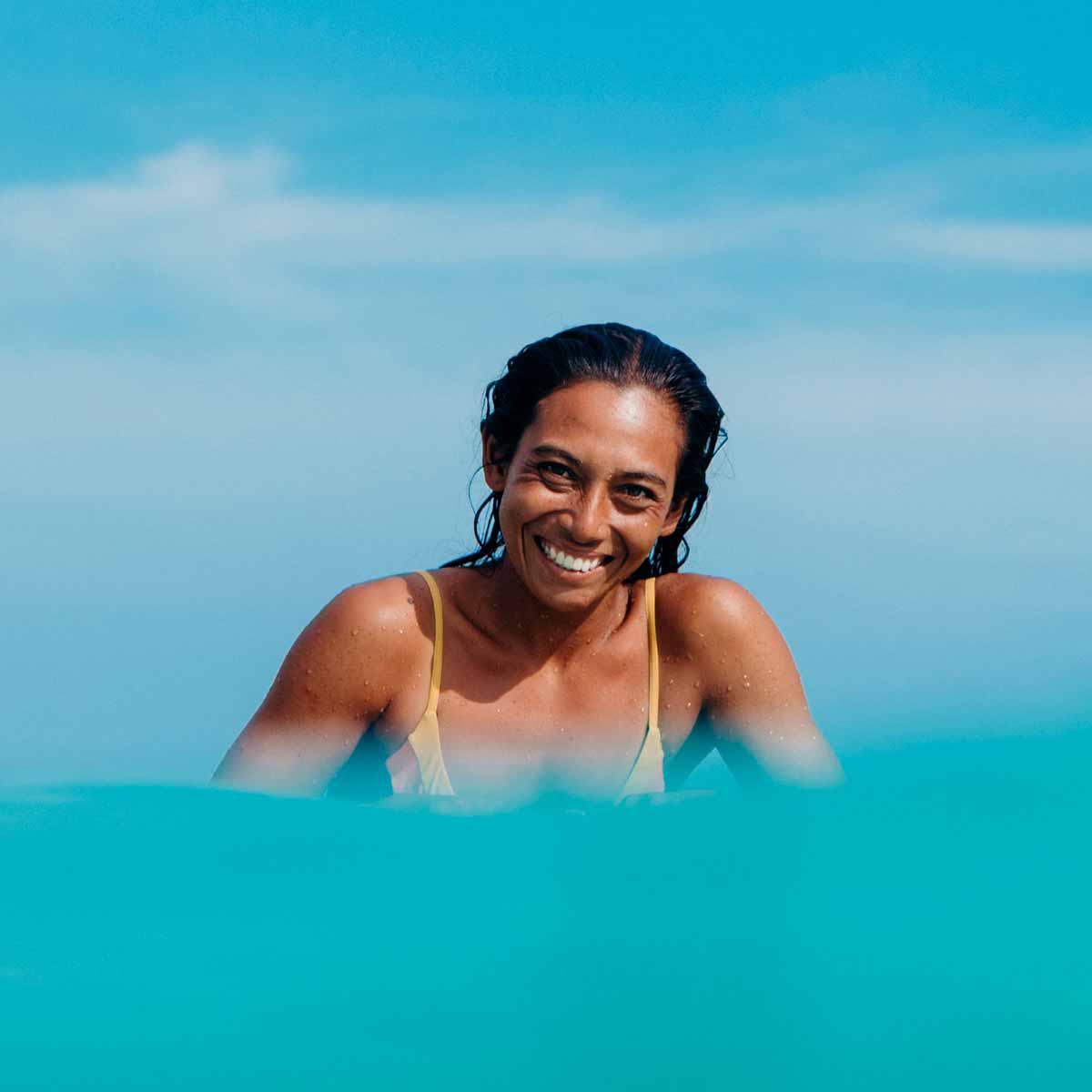 Portrait Image of Diah Rahayu a Professional surfer from Bali, Indonesia