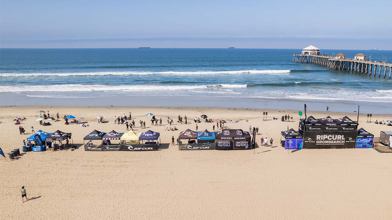 Aerial shot of Hunington Beach