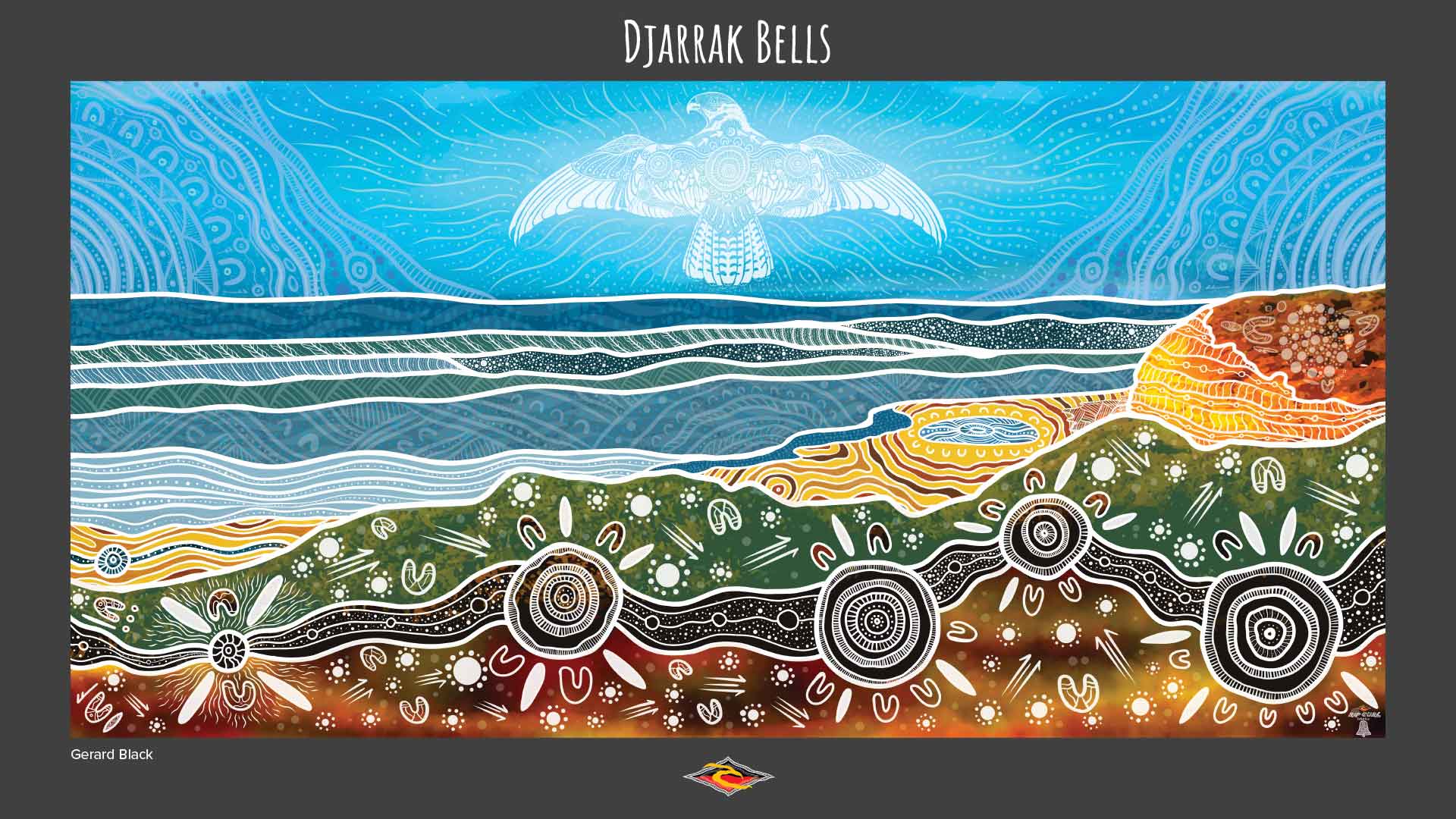 Gerard Black's artwork of Bells Beach