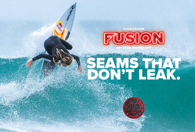 Molly Picklum surfing in the Flashbomb Fusion Wetsuit