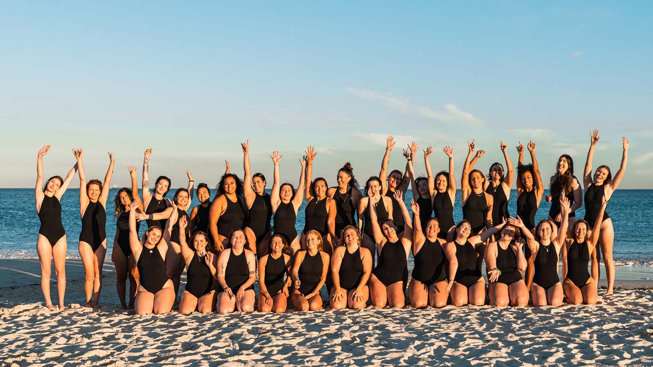 Group shot of the Sea Gals community group in Western Australia