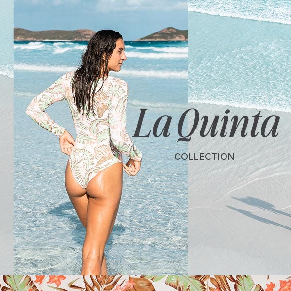 Kobie Enright wears La Quinta one piece