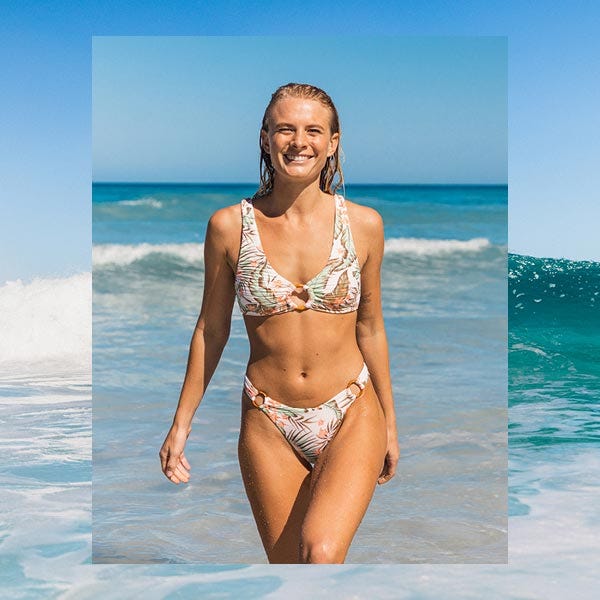 Jamaica Selby wearing the La Isla Geo Print Bikini in Western Australia