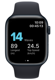 Apple watch with stats on the watch face