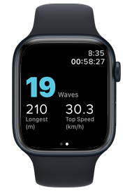 Apple watch with stats on the watch face