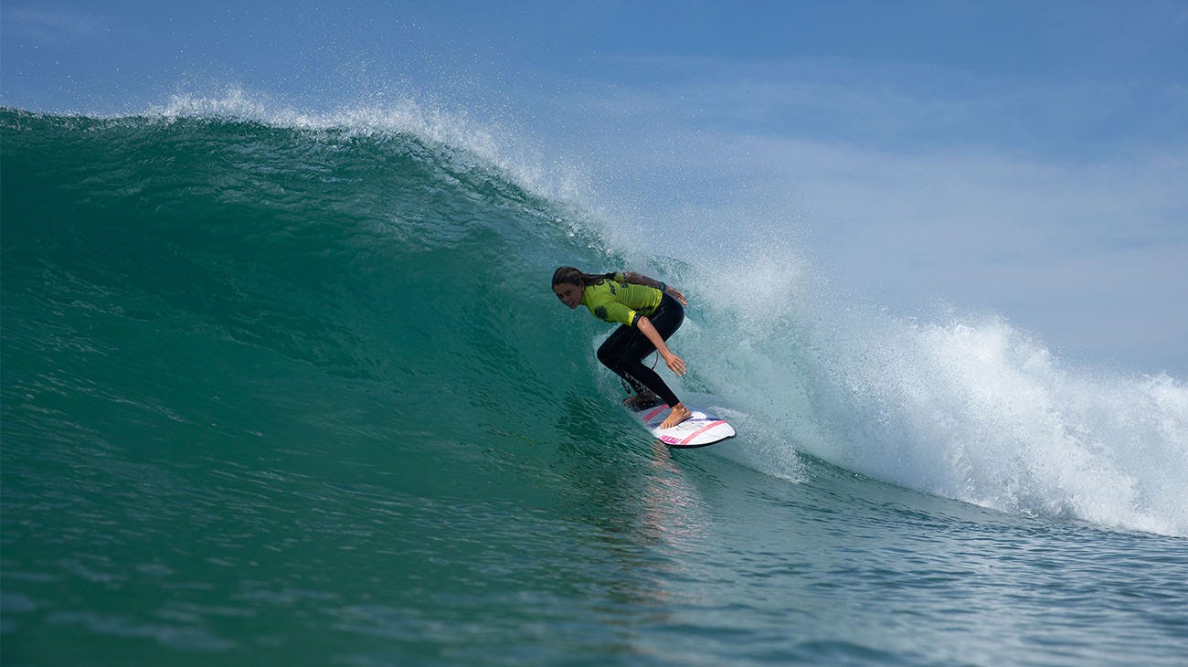 Talia Kebb getting barrelled at GromSearch Merewether