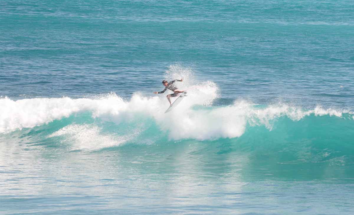 Alex McGuffin surfing in Sumatra, Indonesia