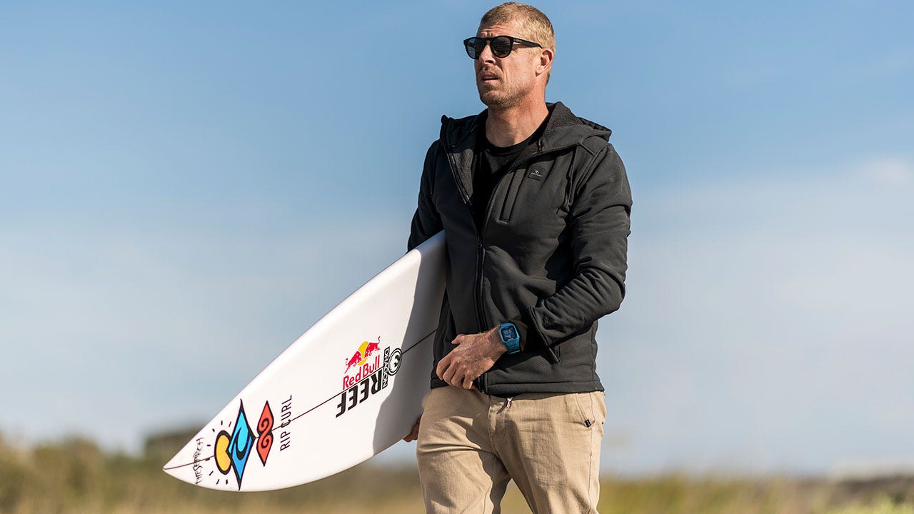 Mick Fanning wearing the Anti-Series Soft Tech Fleece