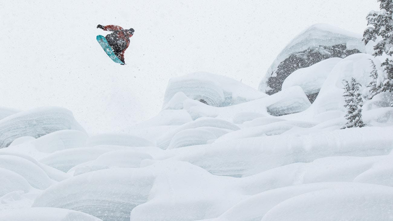 Chris Rasman getting some airtime in the Canadian snow