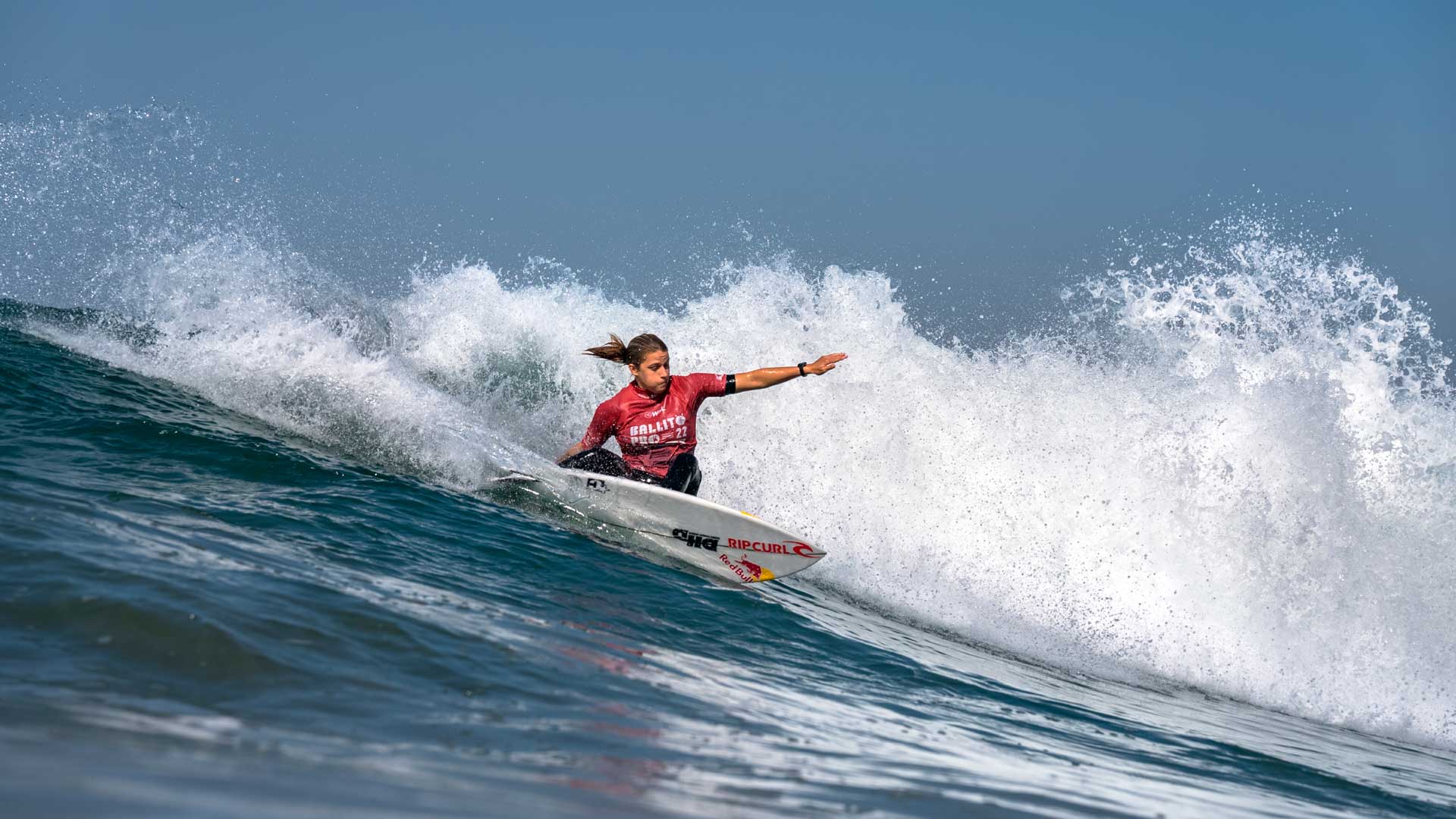 Molly Picklum surfing in the Ballito Pro