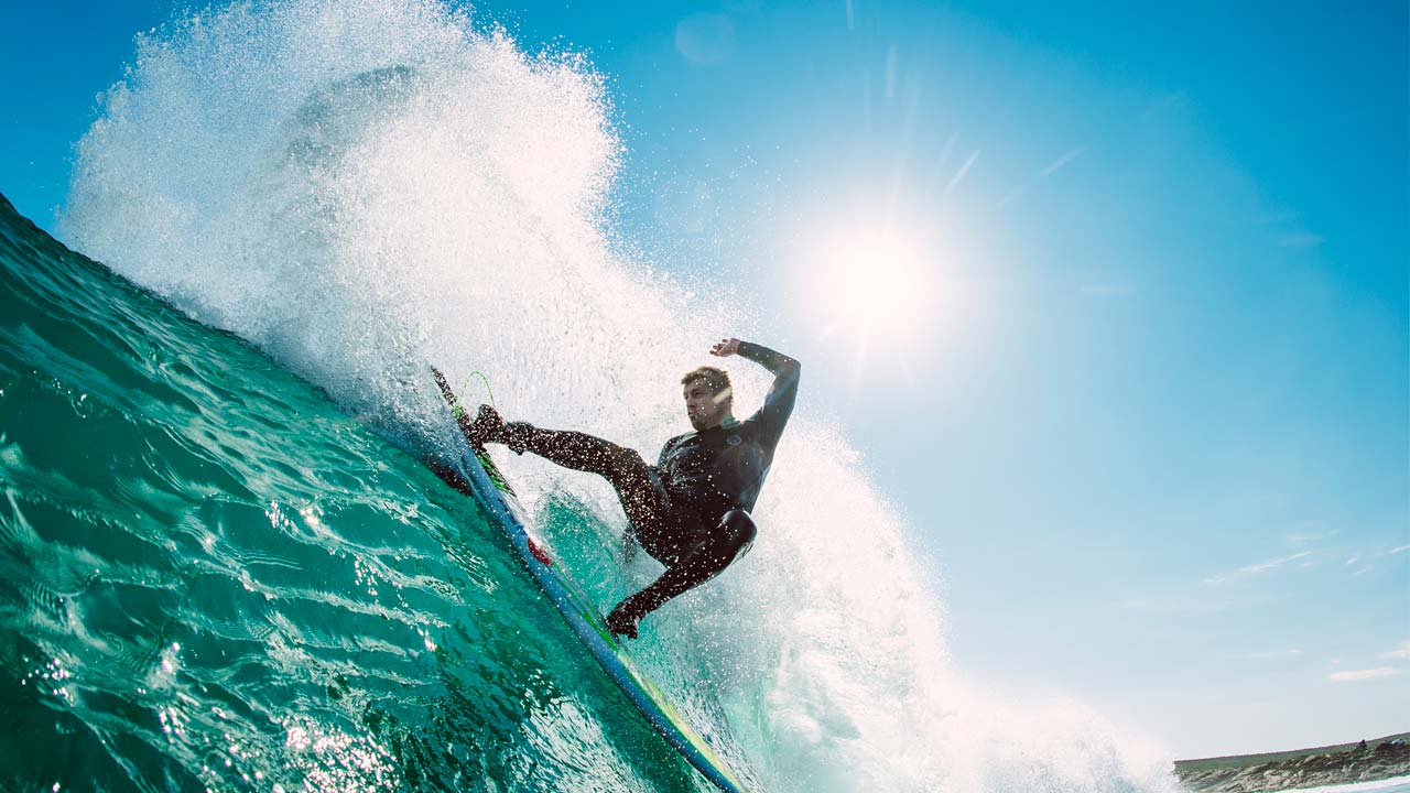 Mick Fanning surfing a wave for Rip Curl