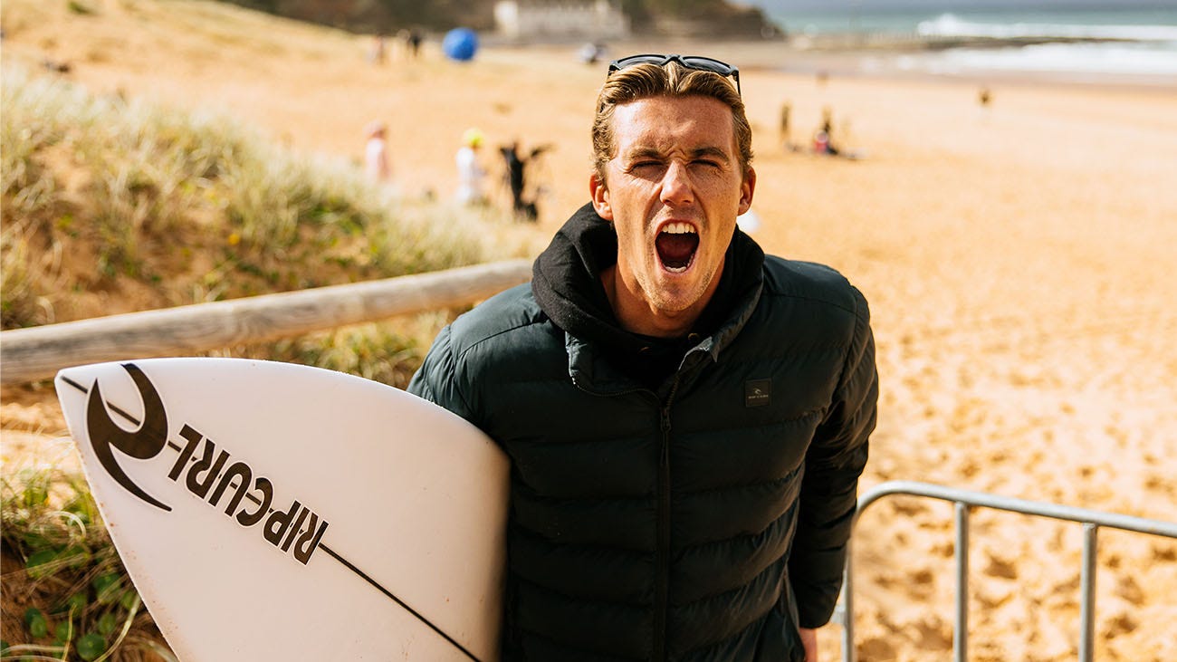 George Pittar yelling at the camera