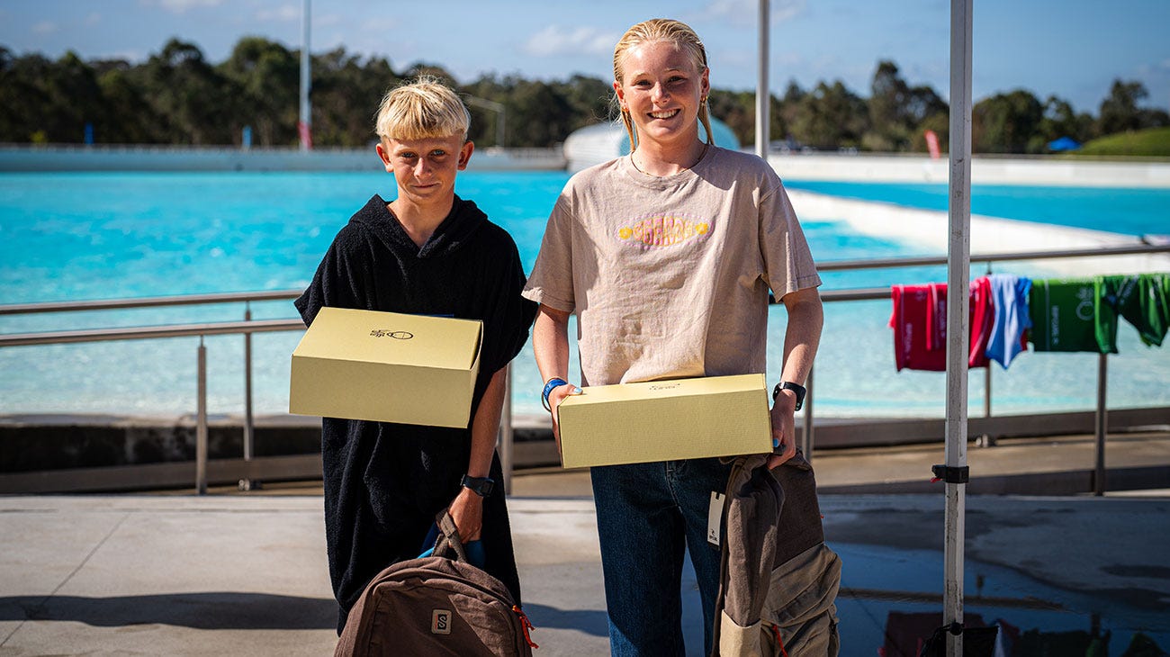 Groms with their sun bum prizes