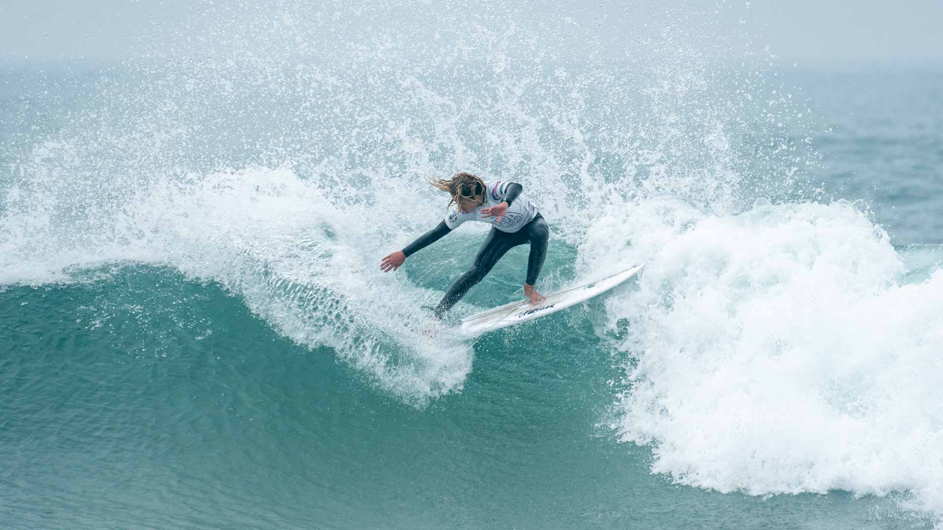 Lucas Cassity Surfing in the Rip Curl GromSearch at Huntington Beach