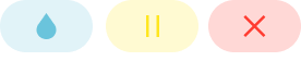 Water lock, pause and stop icons
