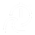 White white icon with clock behind it