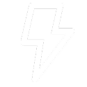 White lightening bolt icon