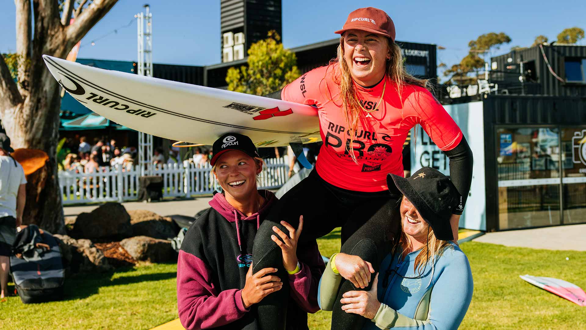 Nyxie Ryan victorious at Rip Curl Pro URBNSURF QS1000 presented by Pirate Life. 