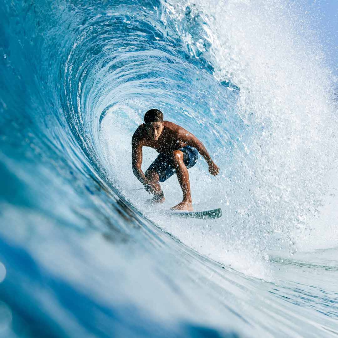 Sammy Pupo getting barrelled in Hawaii