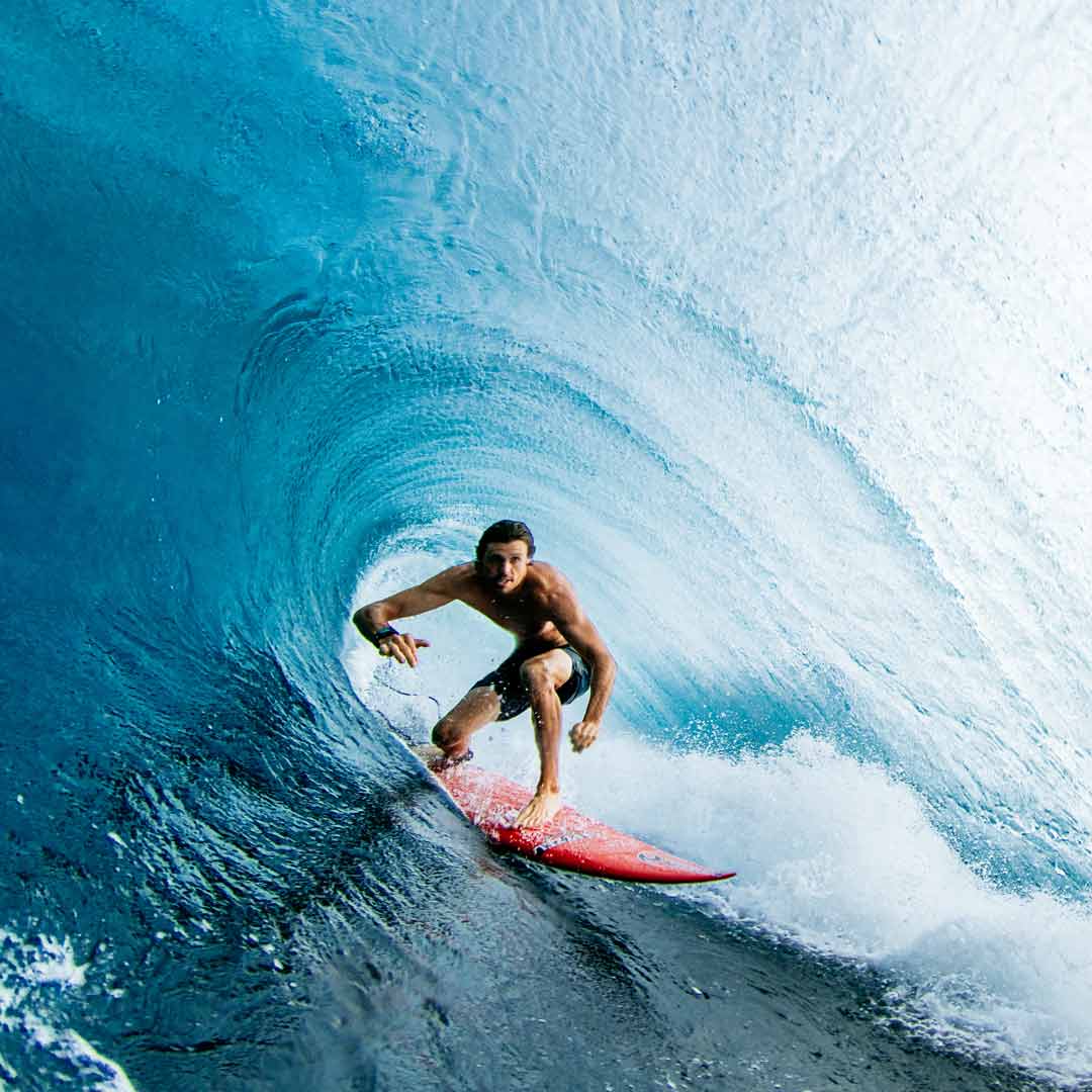 Kip Caddy getting barrelled in Hawaii